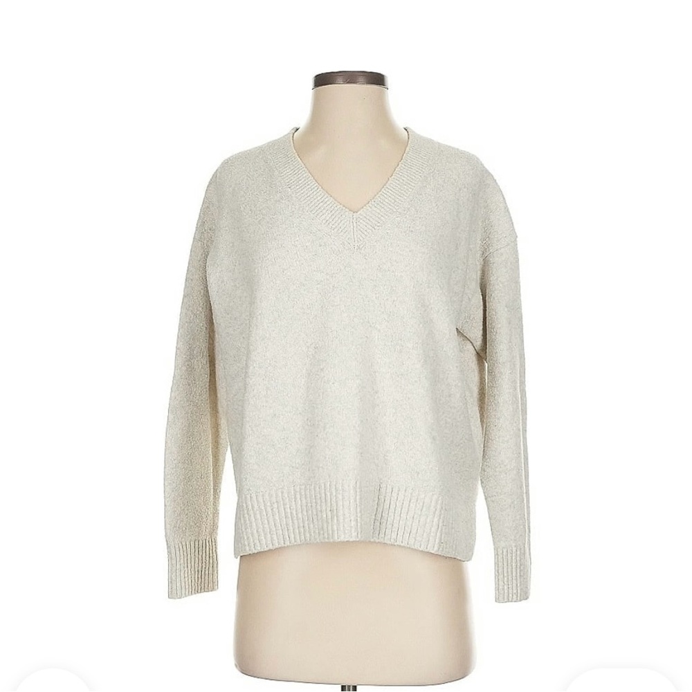 Vince Cream V-Neck Sweater